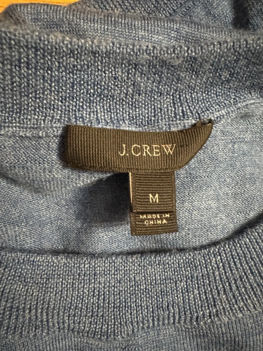 J.Crew 100% Merino Wool Blue Boat Neck Sweater Size M